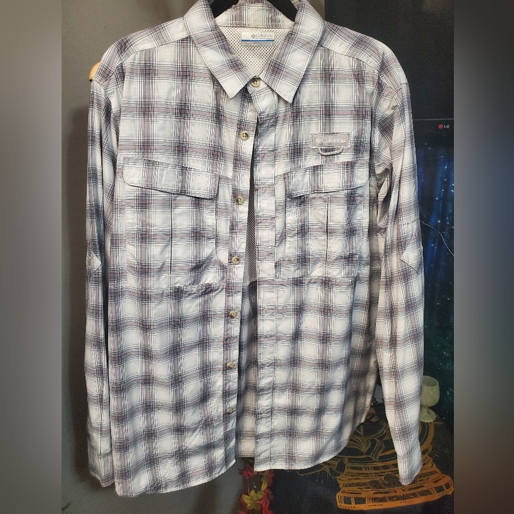 NWOT Plaid Columbia Button-Up Shirt Size Large